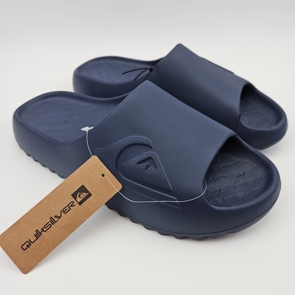 Quiksilver Men's Size 12 Slides Blue Cloudbreak Cloud Break Sandals Shoes New - Picture 1 of 8